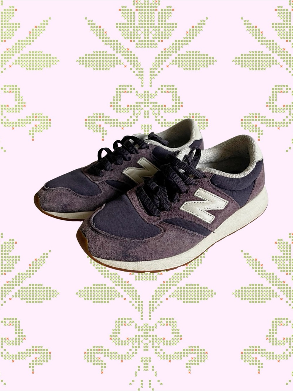 New Balance Purple & White Sneakers